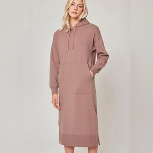 NWT MPG Sport Unwind Hooded Sweatshirt Dress, Mauve, Sz Medium